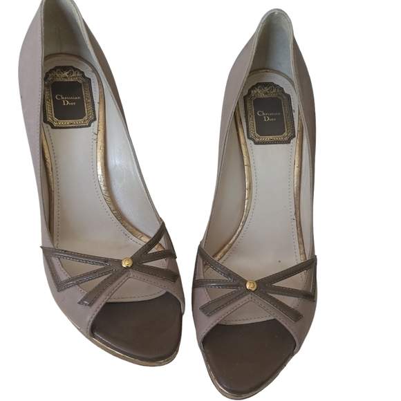 Authentic. Christian Dior Lolita Peep Toe Pumps Euro 39 US 9 - Picture 3 of 16